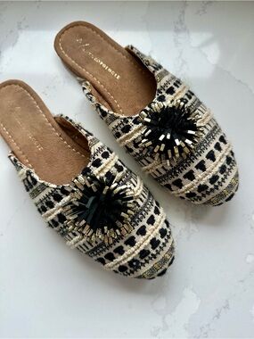 Anthropologie Dreamy Tweed Mules